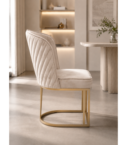Gold Base Velvet Chair